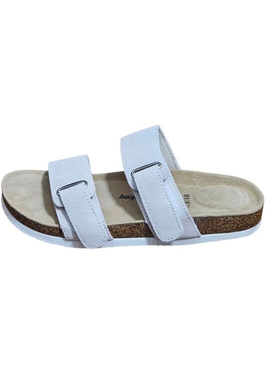 Funky Monkey Shoes - FUNKYMONKEY Beige Unisex Adjustable Double Buckle Slide Sandals Sz 7.5